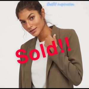H&M khaki green Blazer